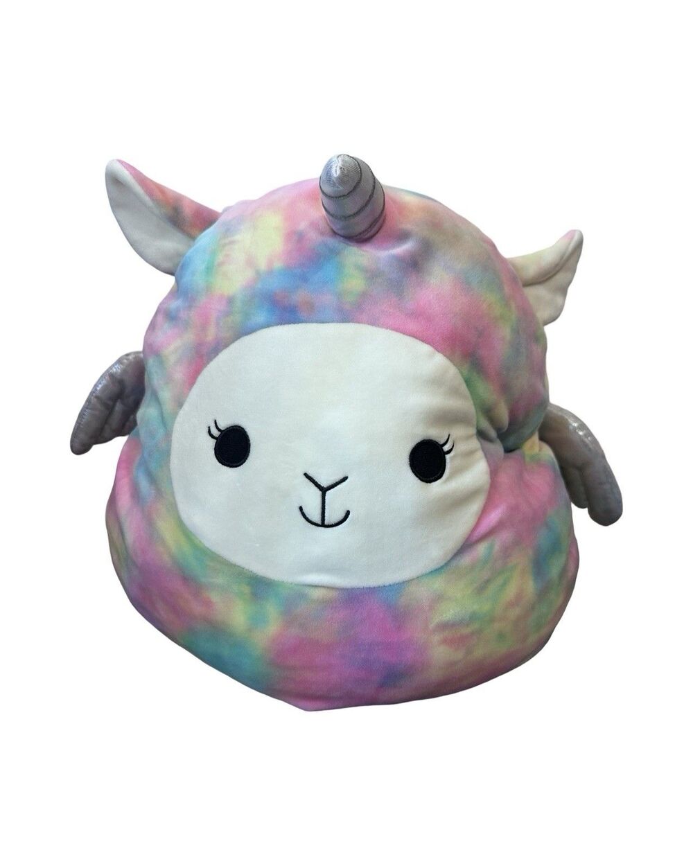 Kellytoy Squishmallow 16" Lucy-May Rainbow Tie Dye Llama-corn Pegacorn Plush